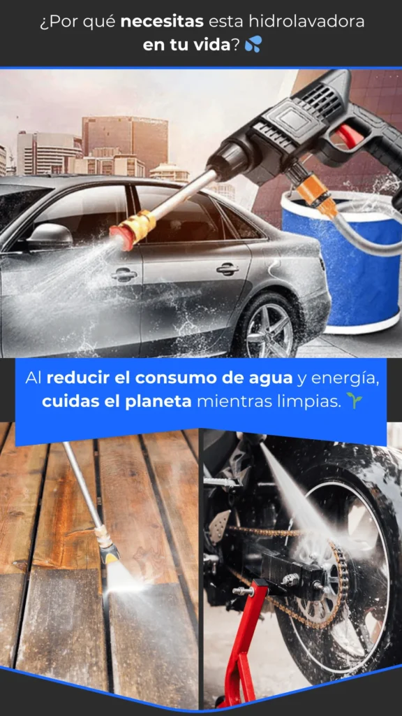 Hidrolavadora ahorra agua